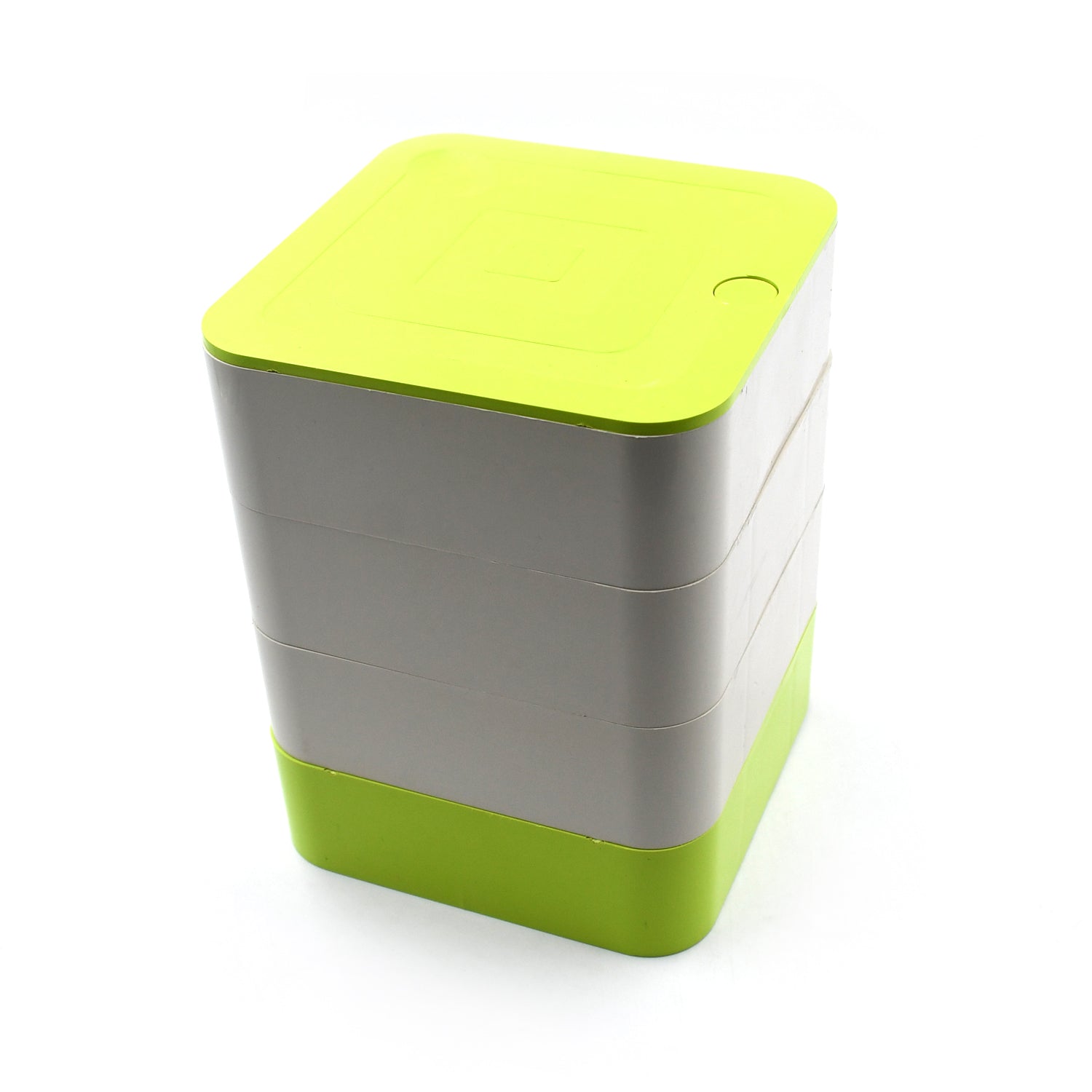 4-layer jewelry box with rotating feature, for organizing earrings and accessories. 4-layer jewelry box with rotating feature, for organizing earrings and accessories.